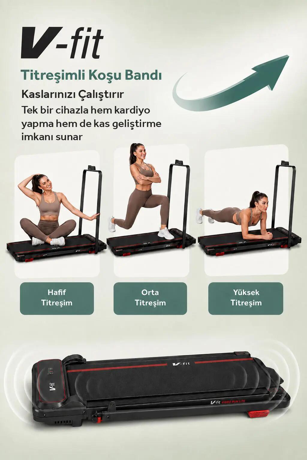 Voit V-Fit by Vibro Run Titreşimli Koşu Bandı / Loop Bant Seti Hediyeli 4/7