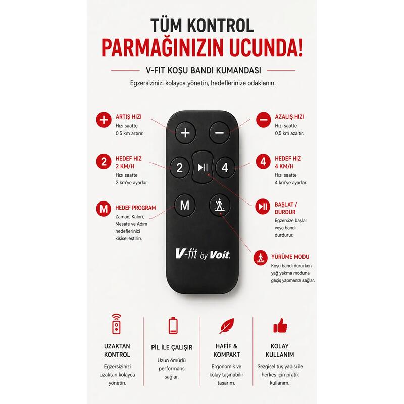 Voit V-Fit by Vibro Run Titreşimli Koşu Bandı / Loop Bant Seti Hediyeli
