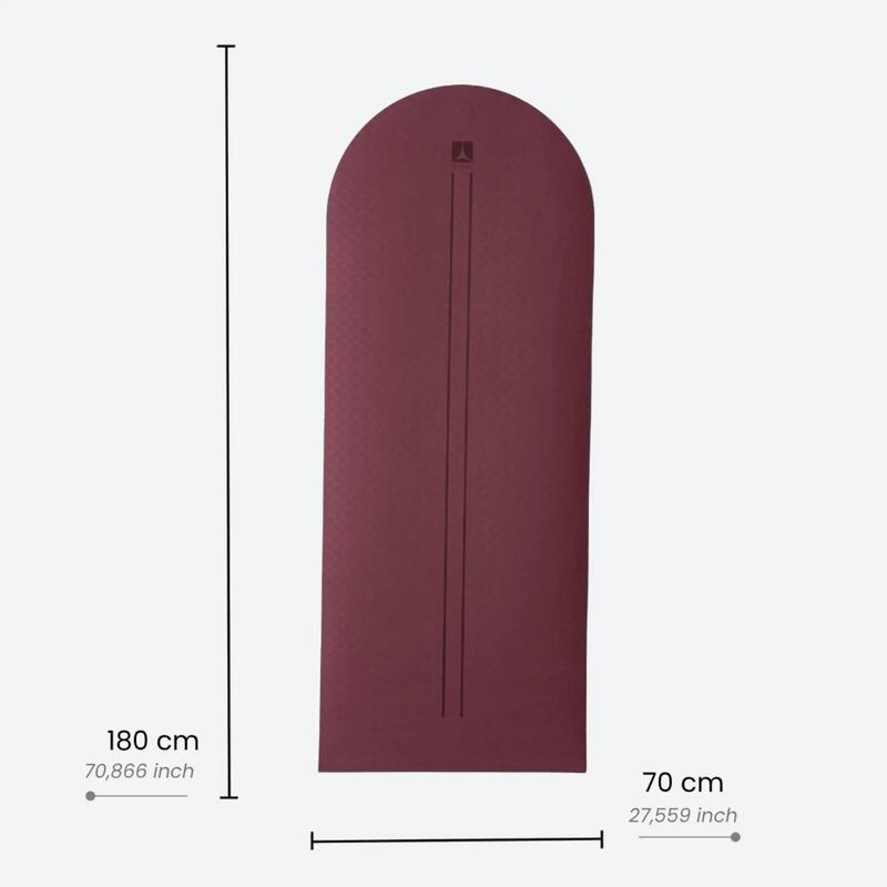 Rebuwo XL TPE Yoga ve Pilates Egzersiz Matı 5 mm - Gül Kurusu
