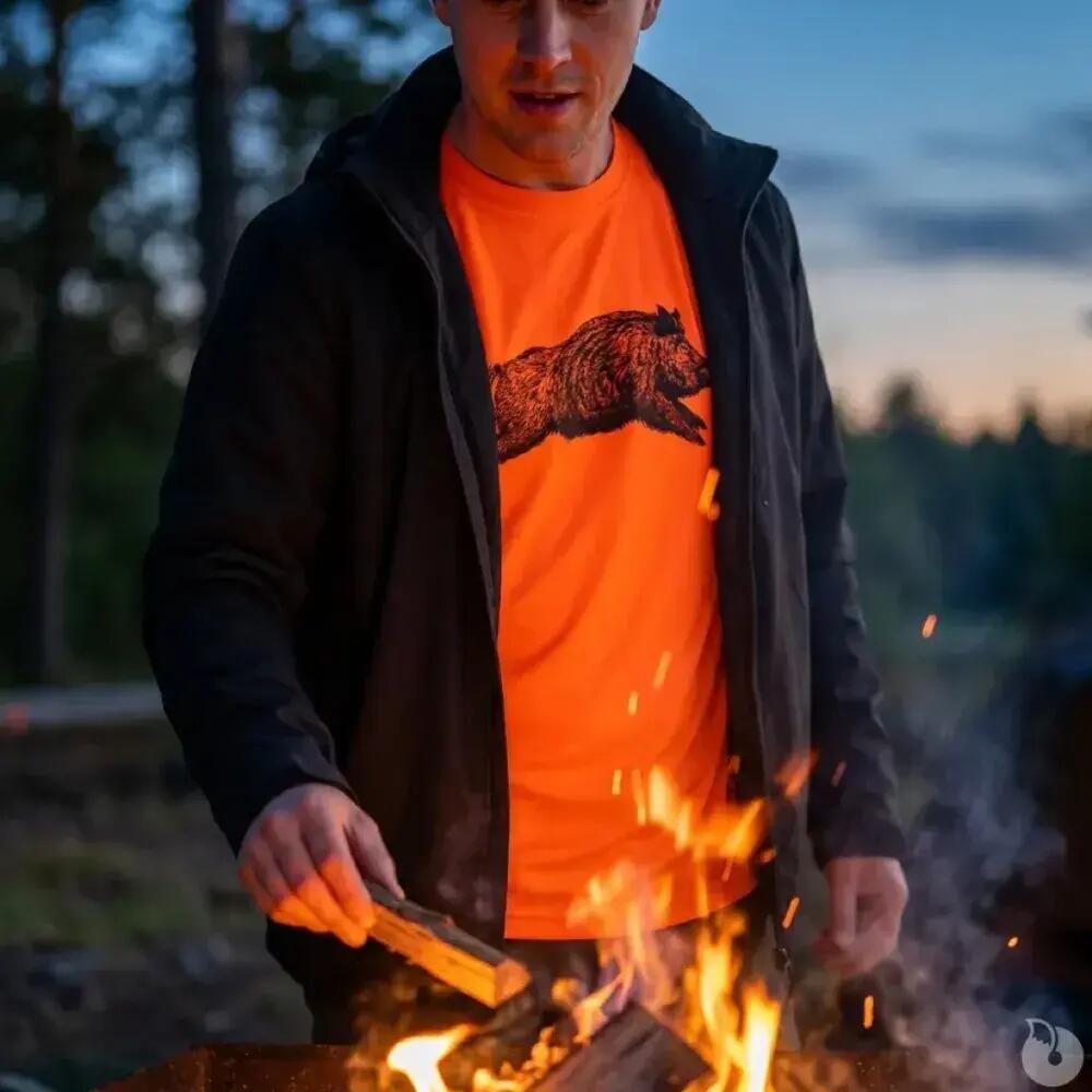 T-Shirt sanglier orange 4/5