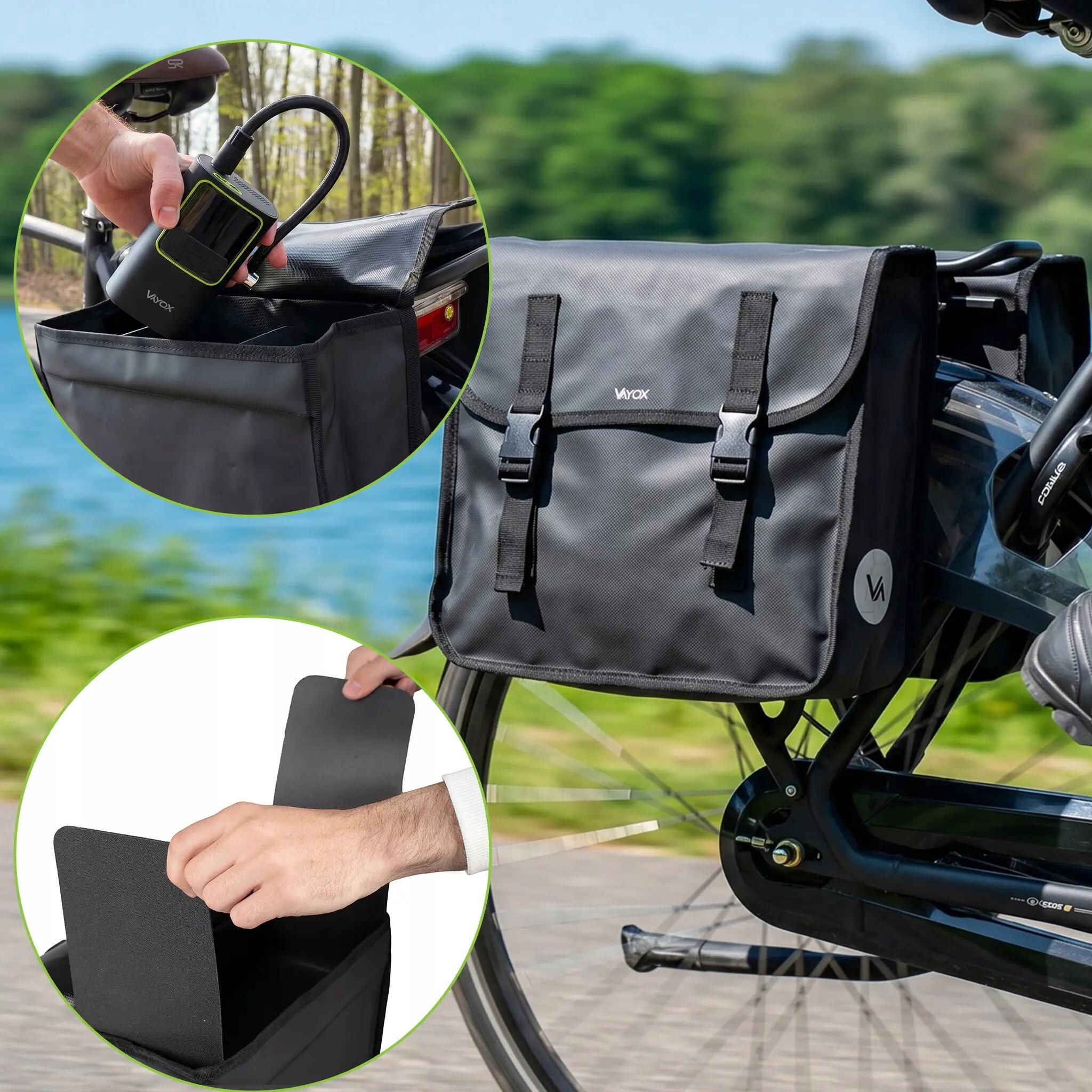 Sacoche de vélo pour porte-bagages VAYOX VA0447 double imperméable 29L 5/16