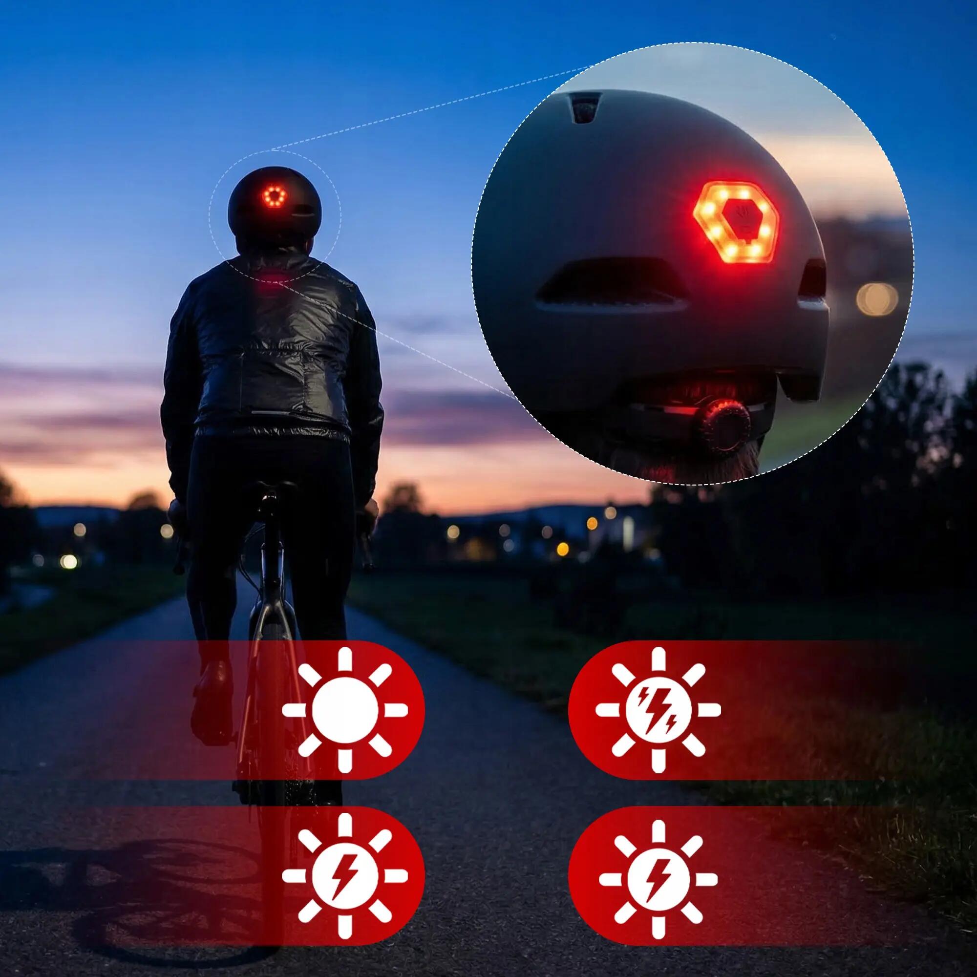 Casque Vayox Street VA0423 avec visière et LED 55-58cm 10/16