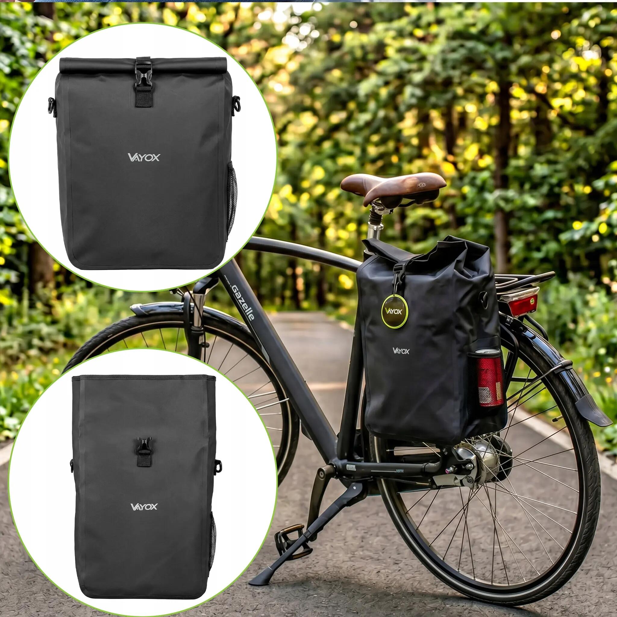 Zestaw 2x sakwa rowerowa na bagażnik VAYOX VA0444 boczna 25L 5/16