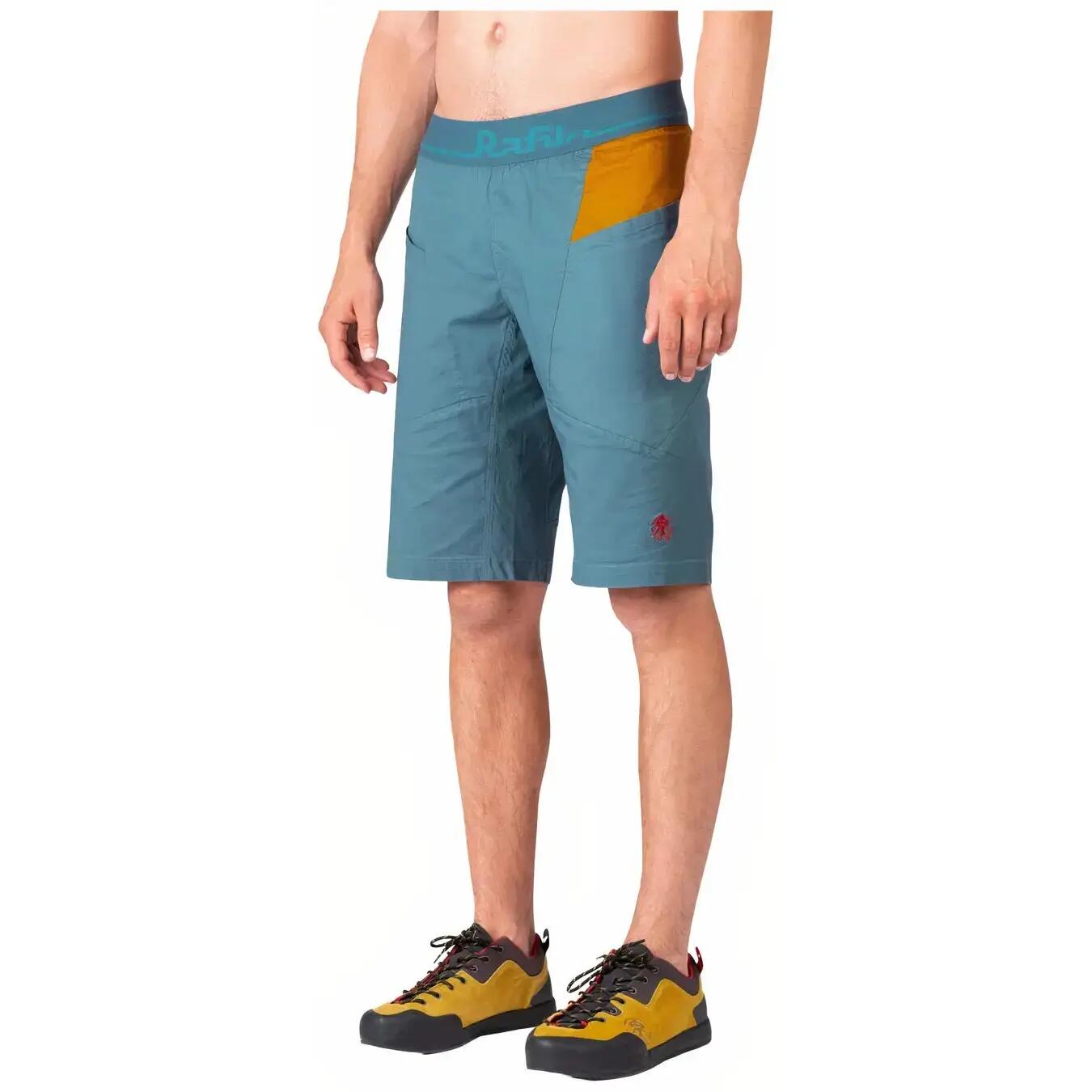 Short d'escalade homme en coton performance RAFIKI bleu foncé 4/7
