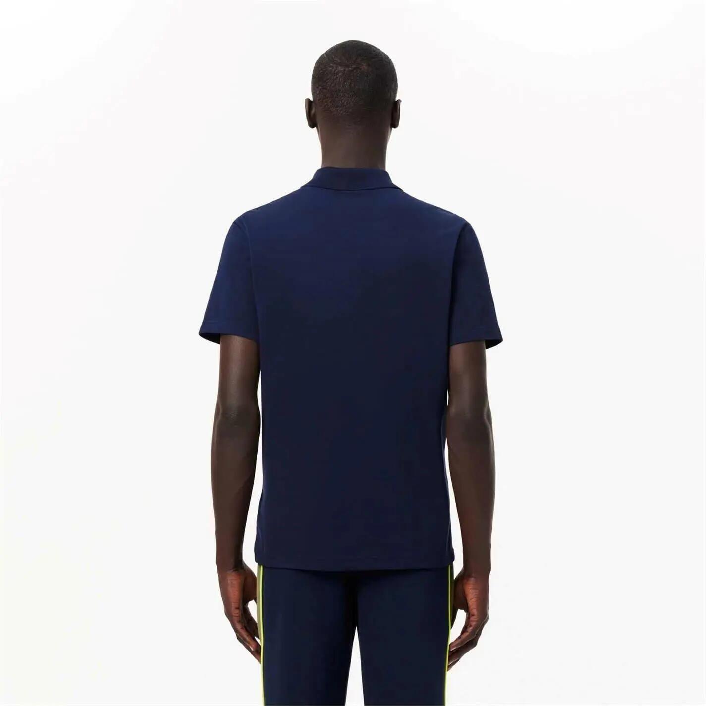 Maglietta Polo Misto Cotone Uomo Lacoste Blu Navy 3/6