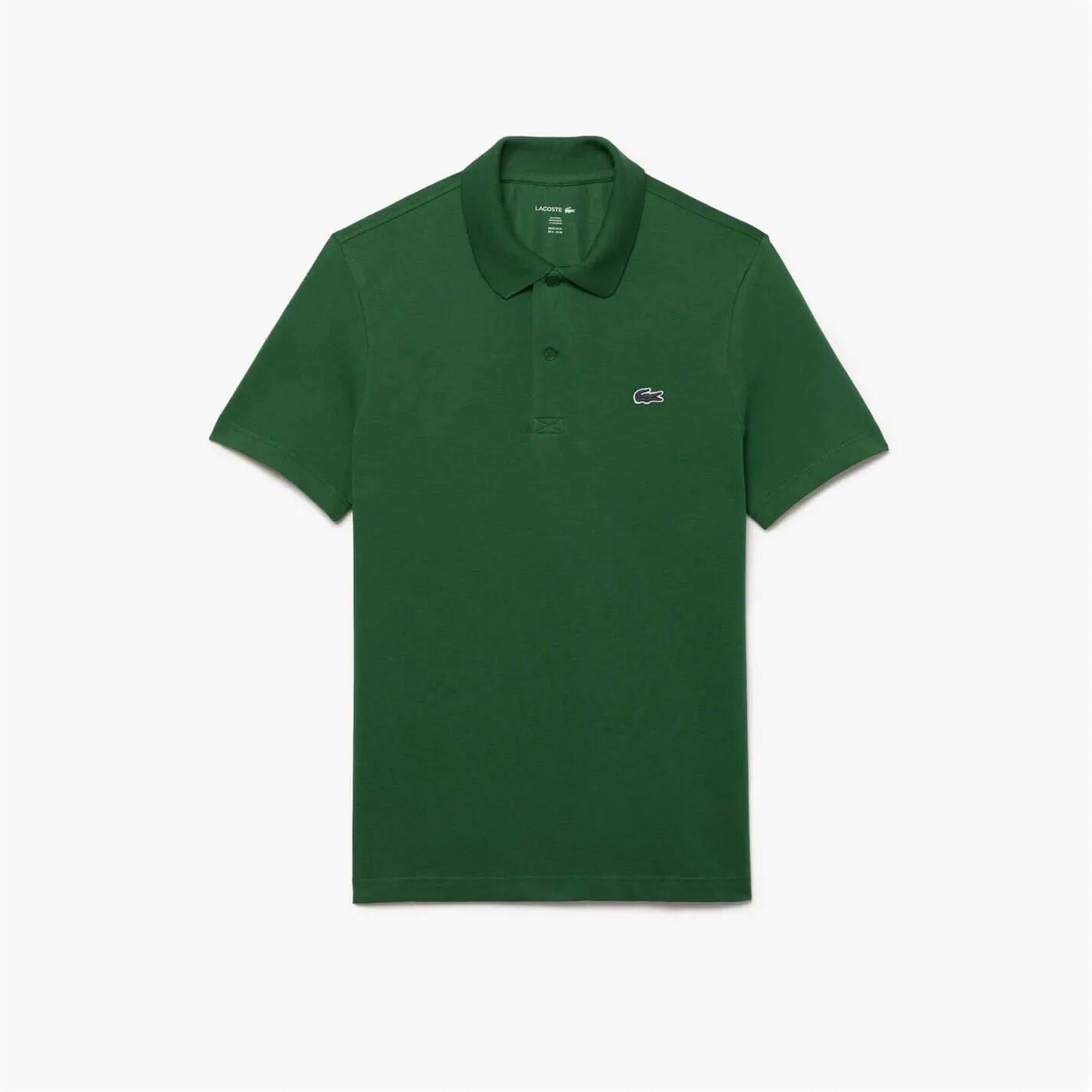 Maglietta Polo Misto Cotone Uomo Lacoste Verde 5/5