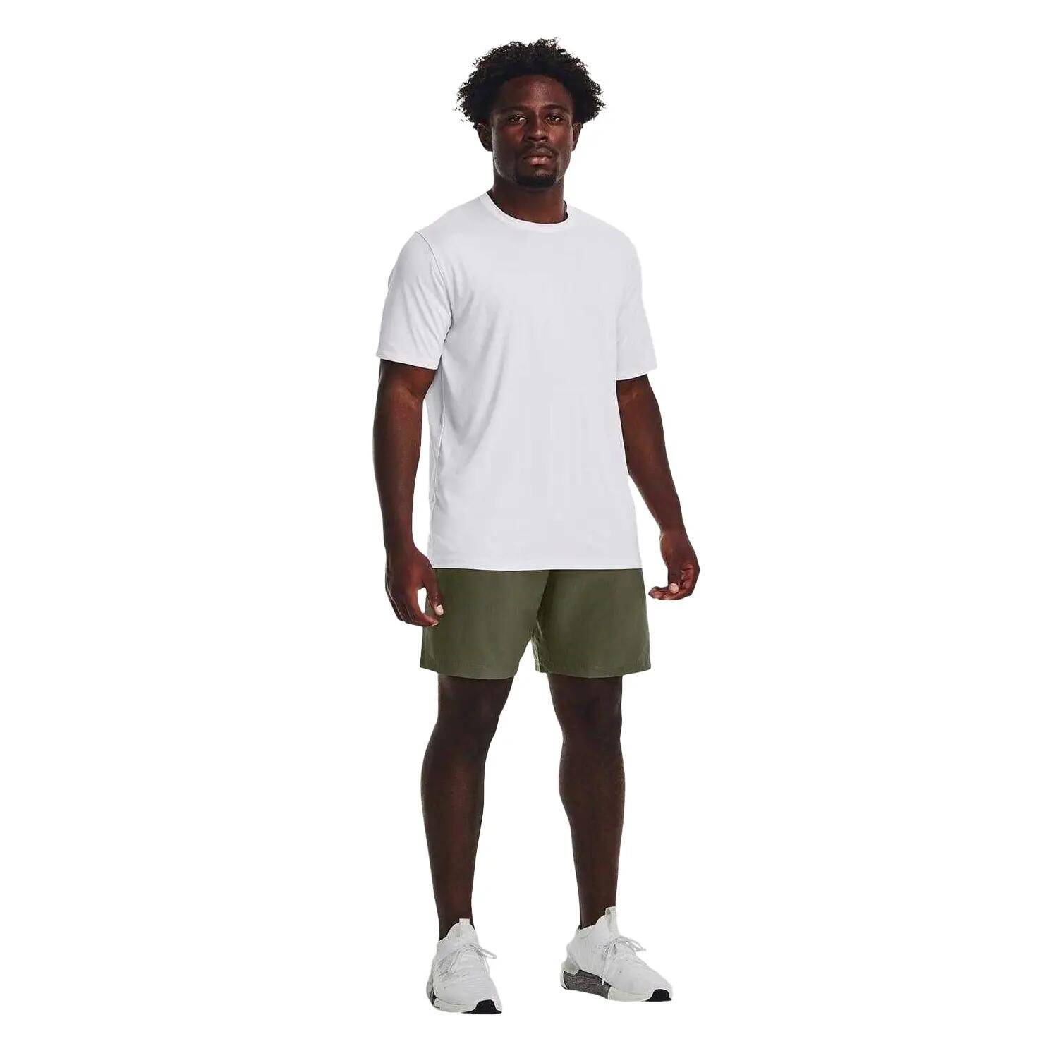 Pantaloncini Marchio Denominativo Uomo Under Armour Tech Verde Marino 4/6