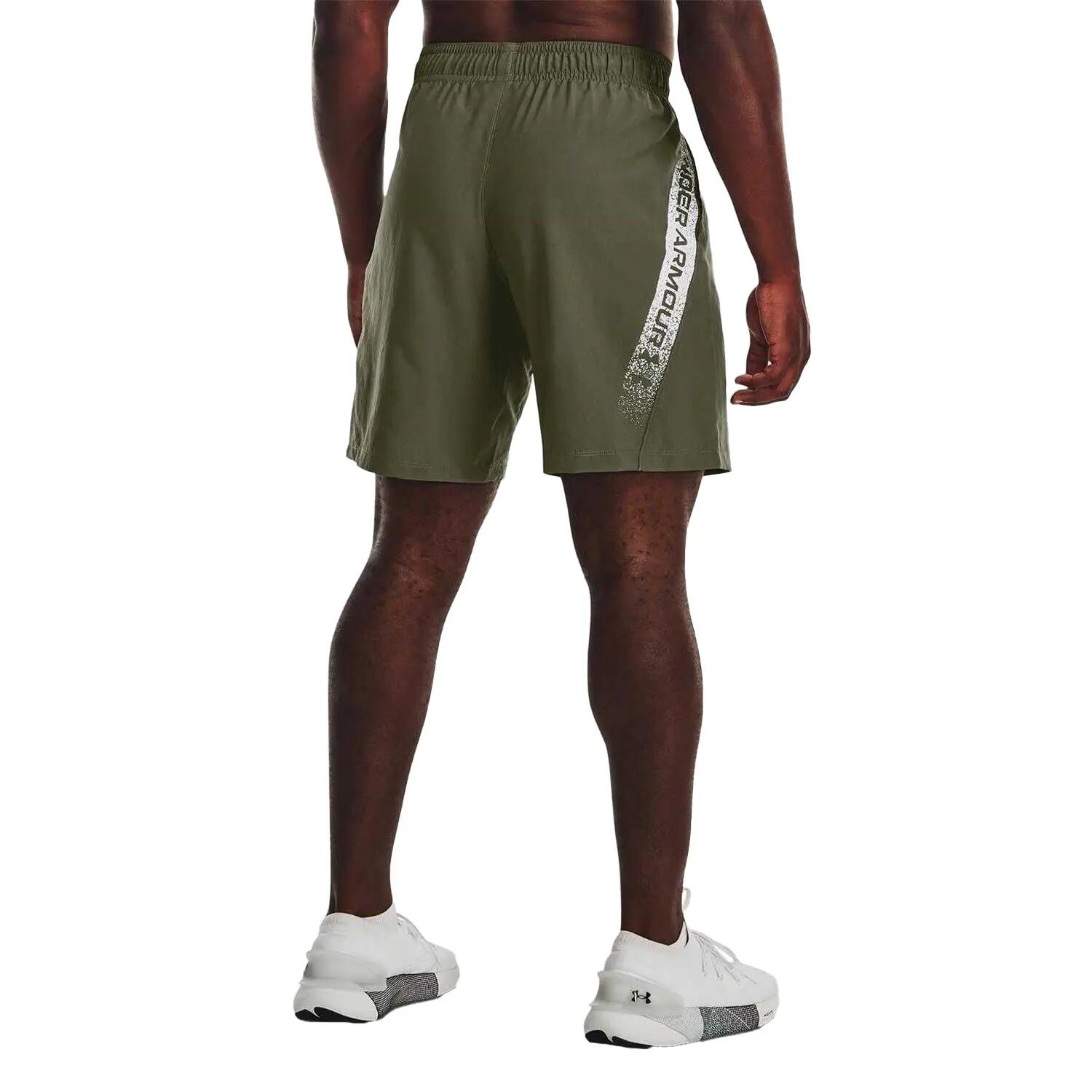 Pantaloncini Marchio Denominativo Uomo Under Armour Tech Verde Marino 3/6