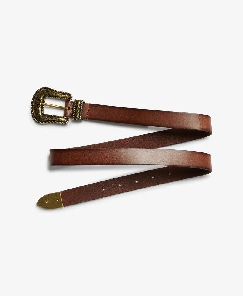 superdry Skinny Western Leren Riem – 100% buffelleer 5/6