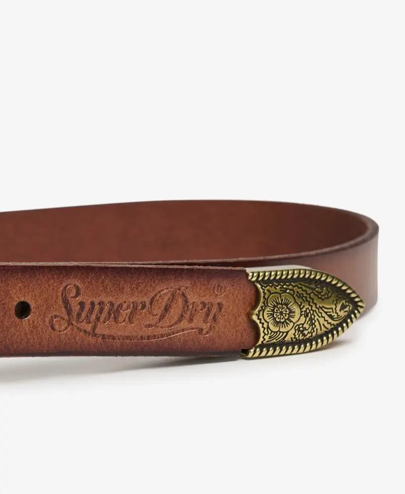 superdry Skinny Western Leren Riem – 100% buffelleer 4/6