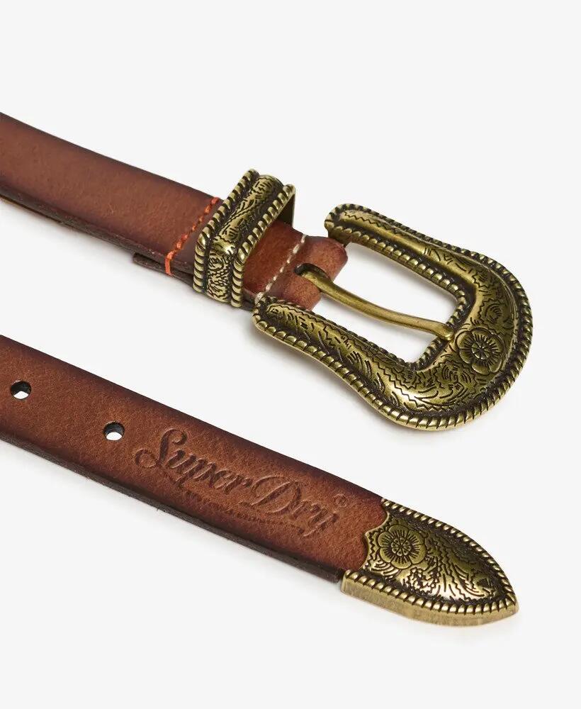 superdry Skinny Western Leren Riem – 100% buffelleer 2/6