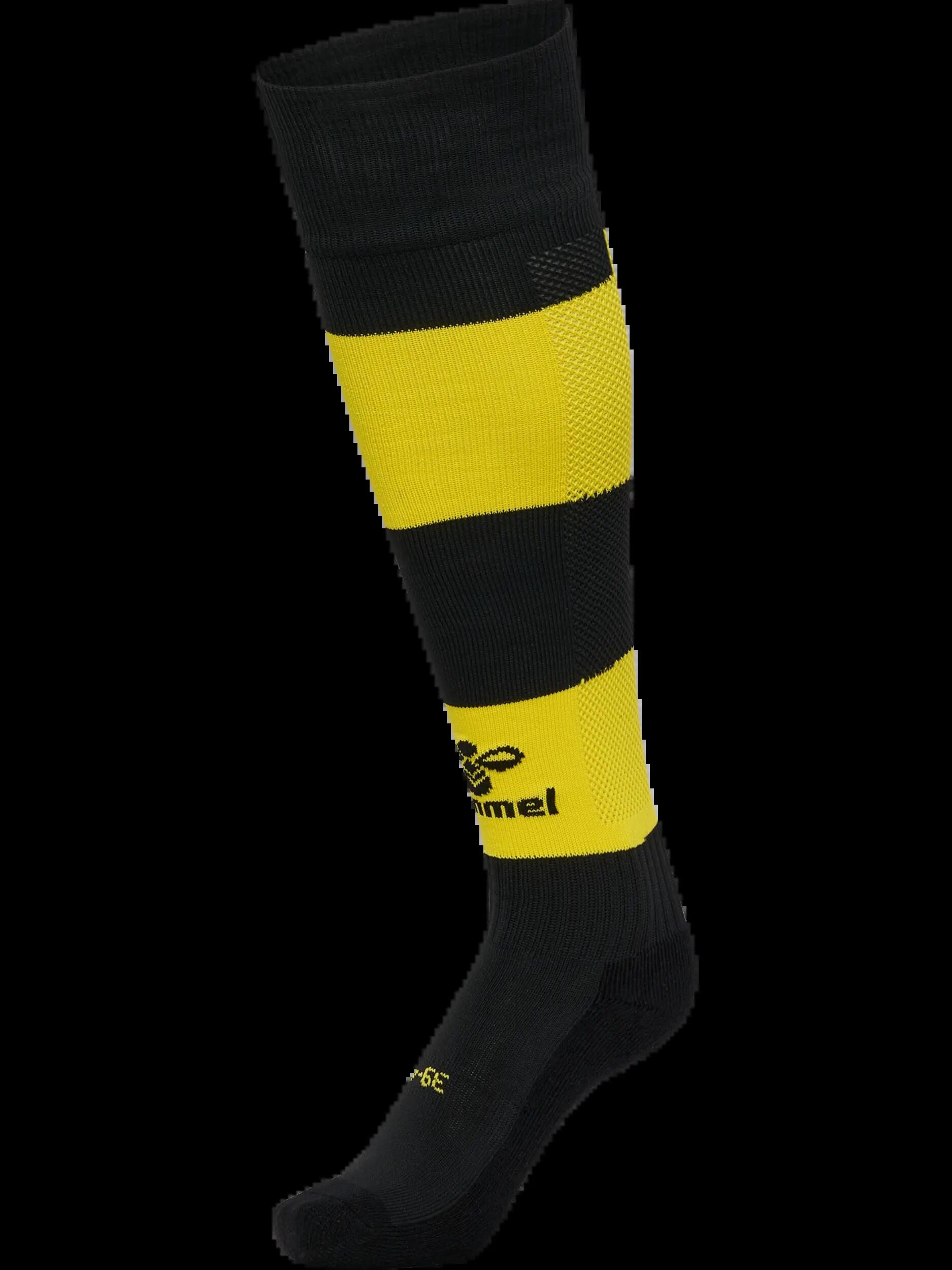 hummel calze da calcio hmlESSENTIAL righe - nero/giallo 2/2