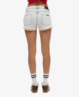 Superdry denim hot shorts - 100% biologisch katoen, pale icy blue