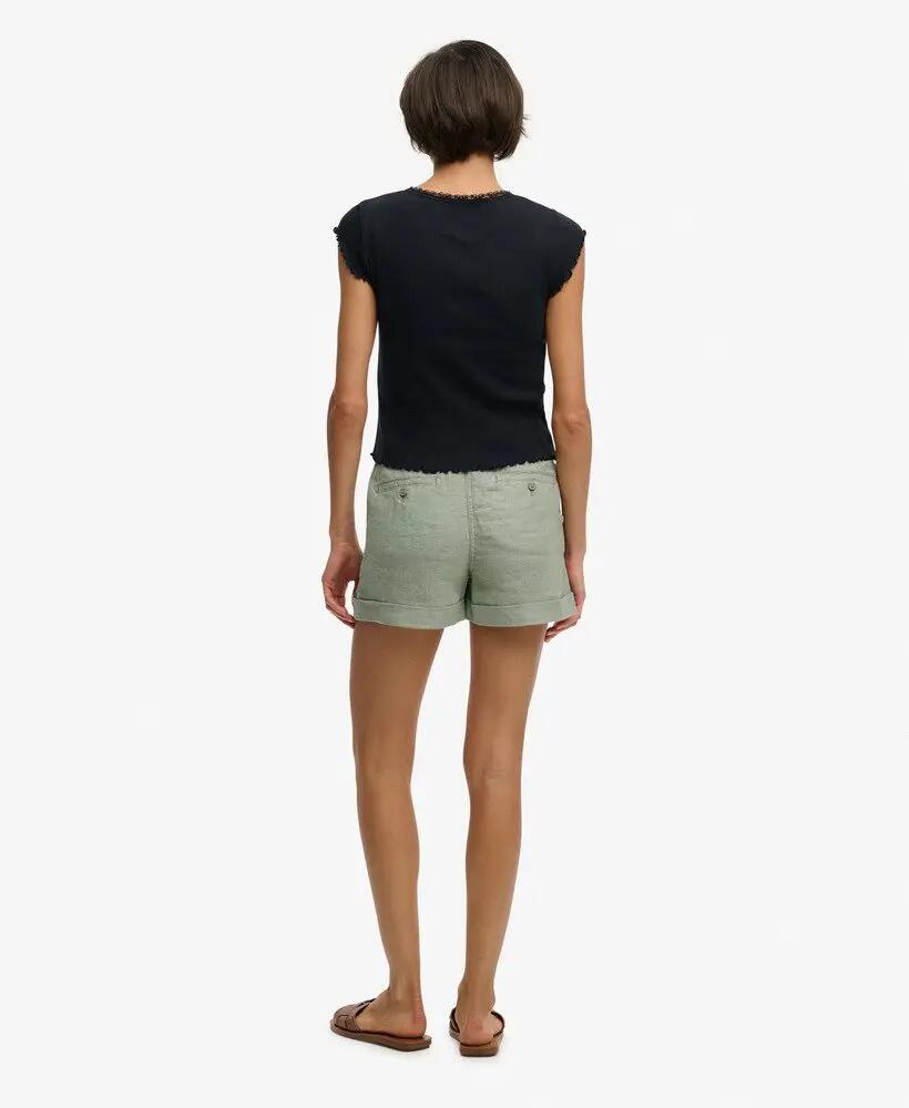superdry Mid Rise linnen shorts – 100% linnen, lichtgewicht 7/7