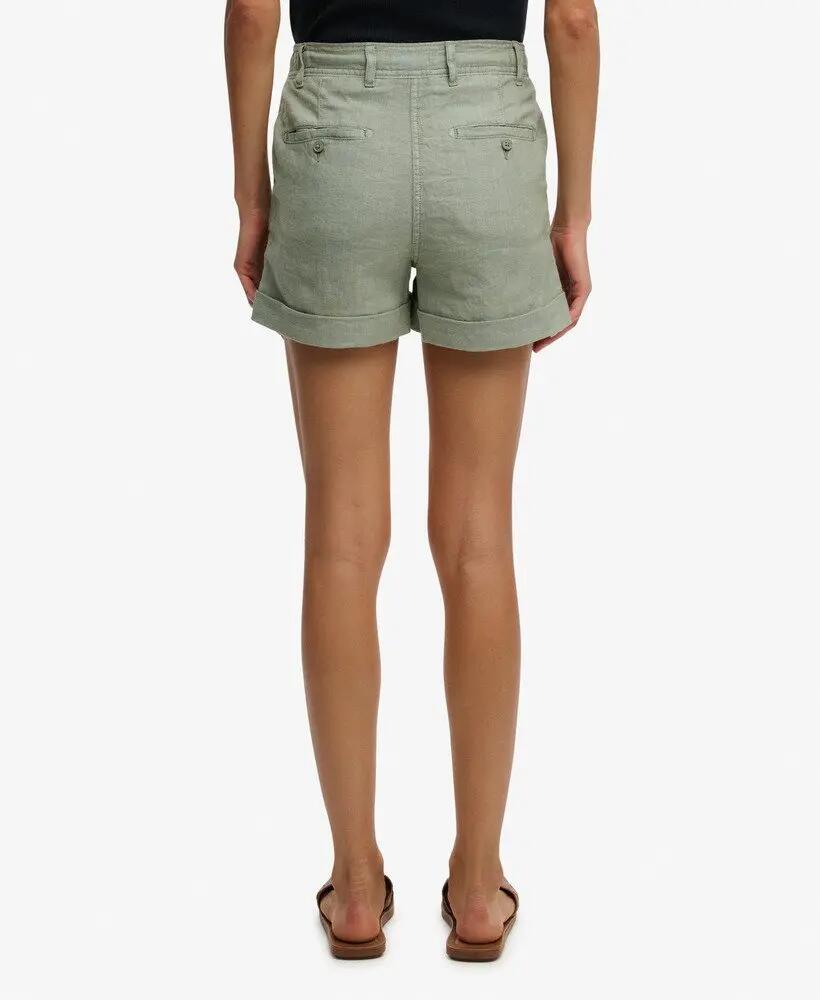 superdry Mid Rise linnen shorts – 100% linnen, lichtgewicht 6/7