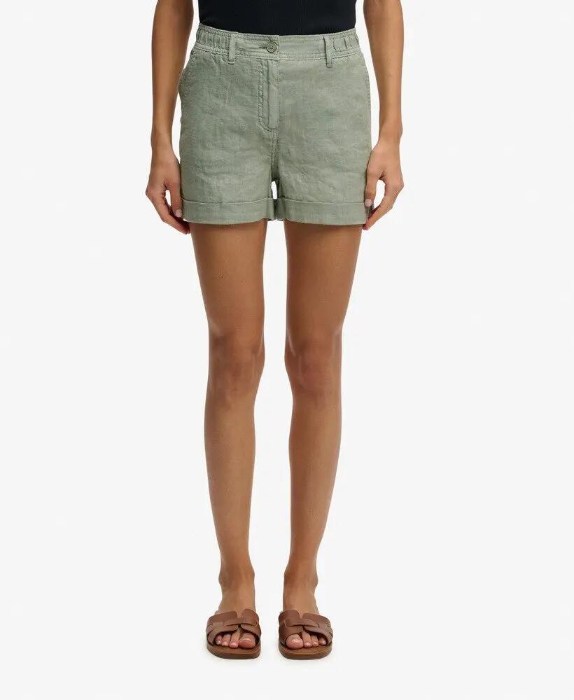 superdry Mid Rise linnen shorts – 100% linnen, lichtgewicht 5/7