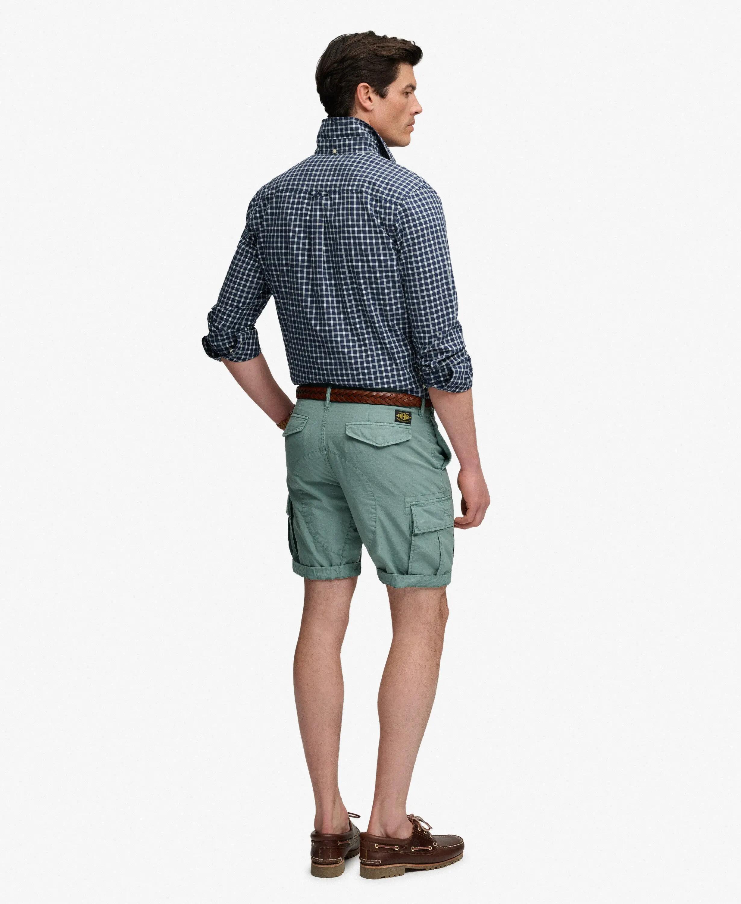 superdry Ripstop Light Cargo Shorts – 100% bawełna, prosty krój – Fossil Green 5/6
