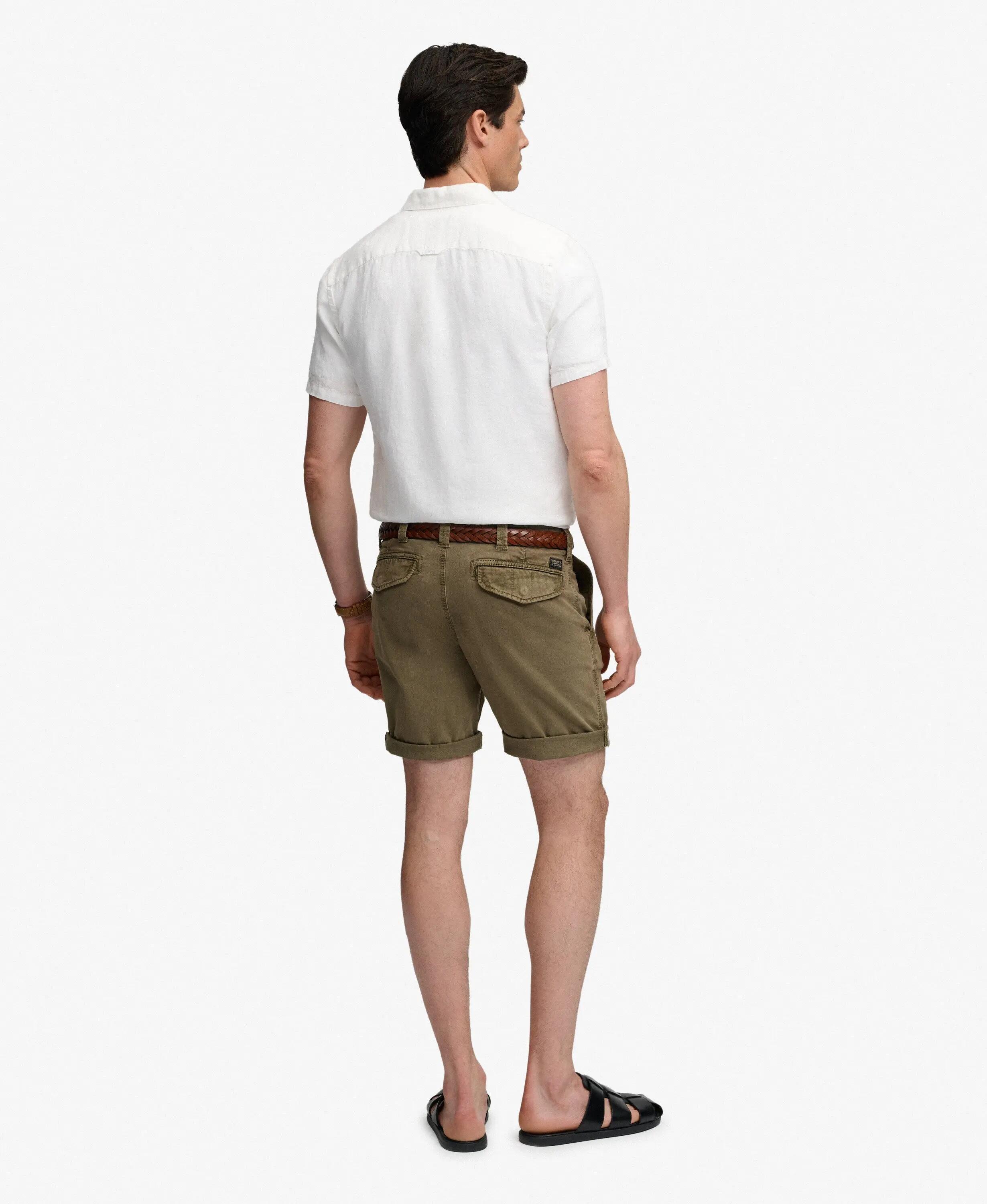 superdry Utility Chino Shorts - Straight Fit, Chive Green 5/7