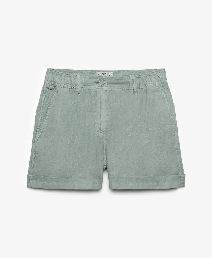 superdry Mid Rise linnen shorts – 100% linnen, lichtgewicht 2/7