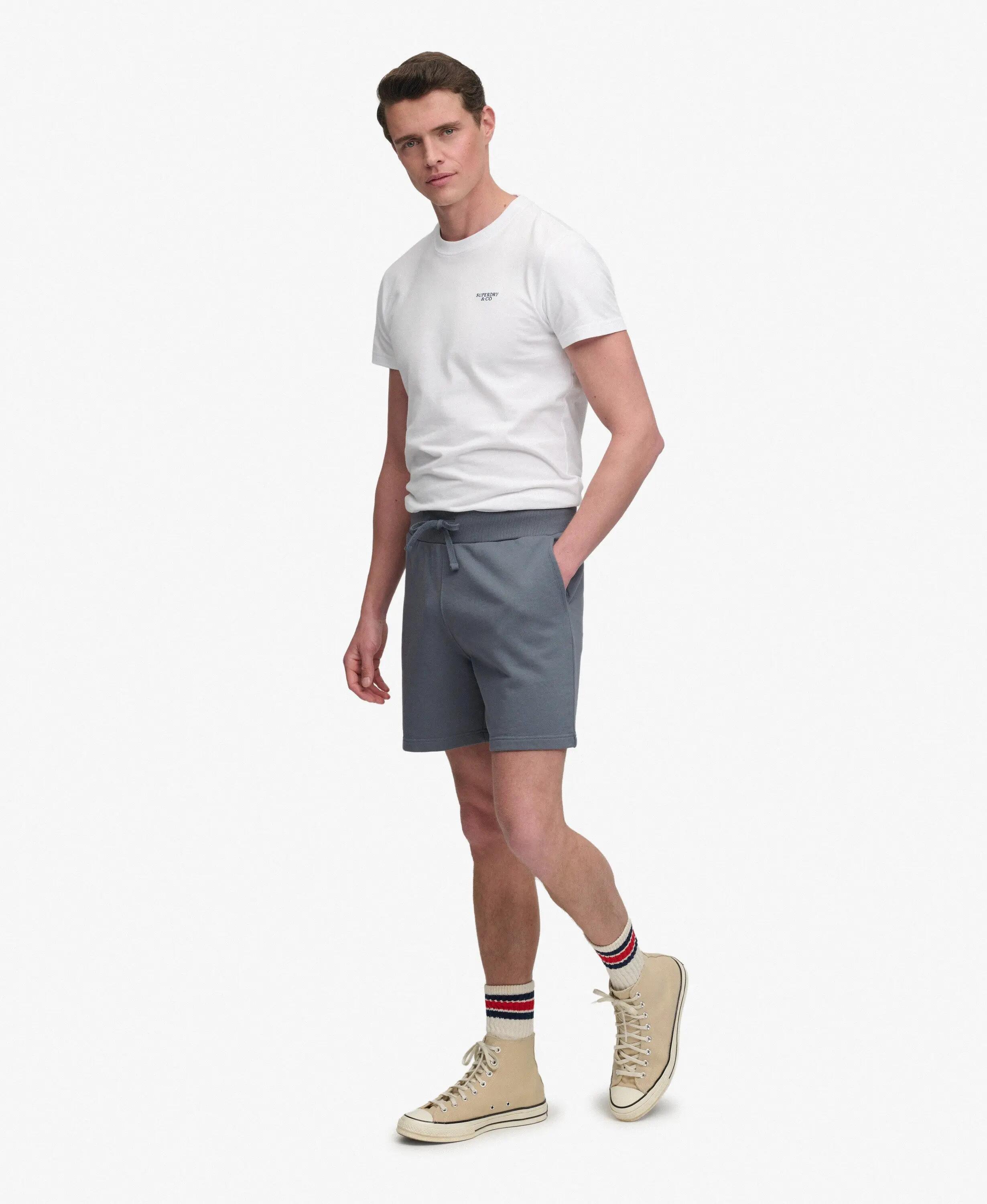 superdry Short Classic à Logo essentiel – Stormy Weather Blue 3/6