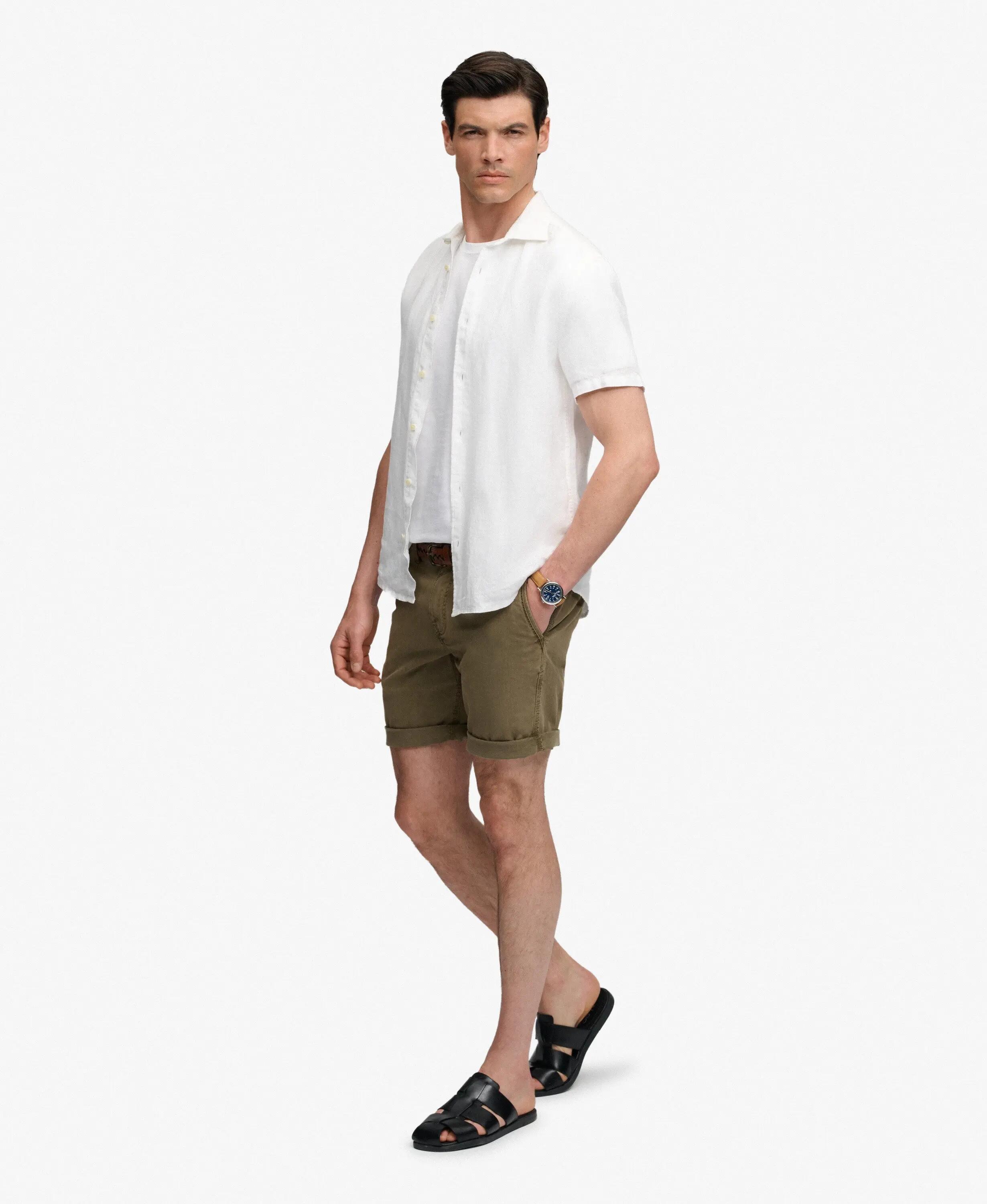 superdry Utility Chino Shorts - Straight Fit, Chive Green 3/7