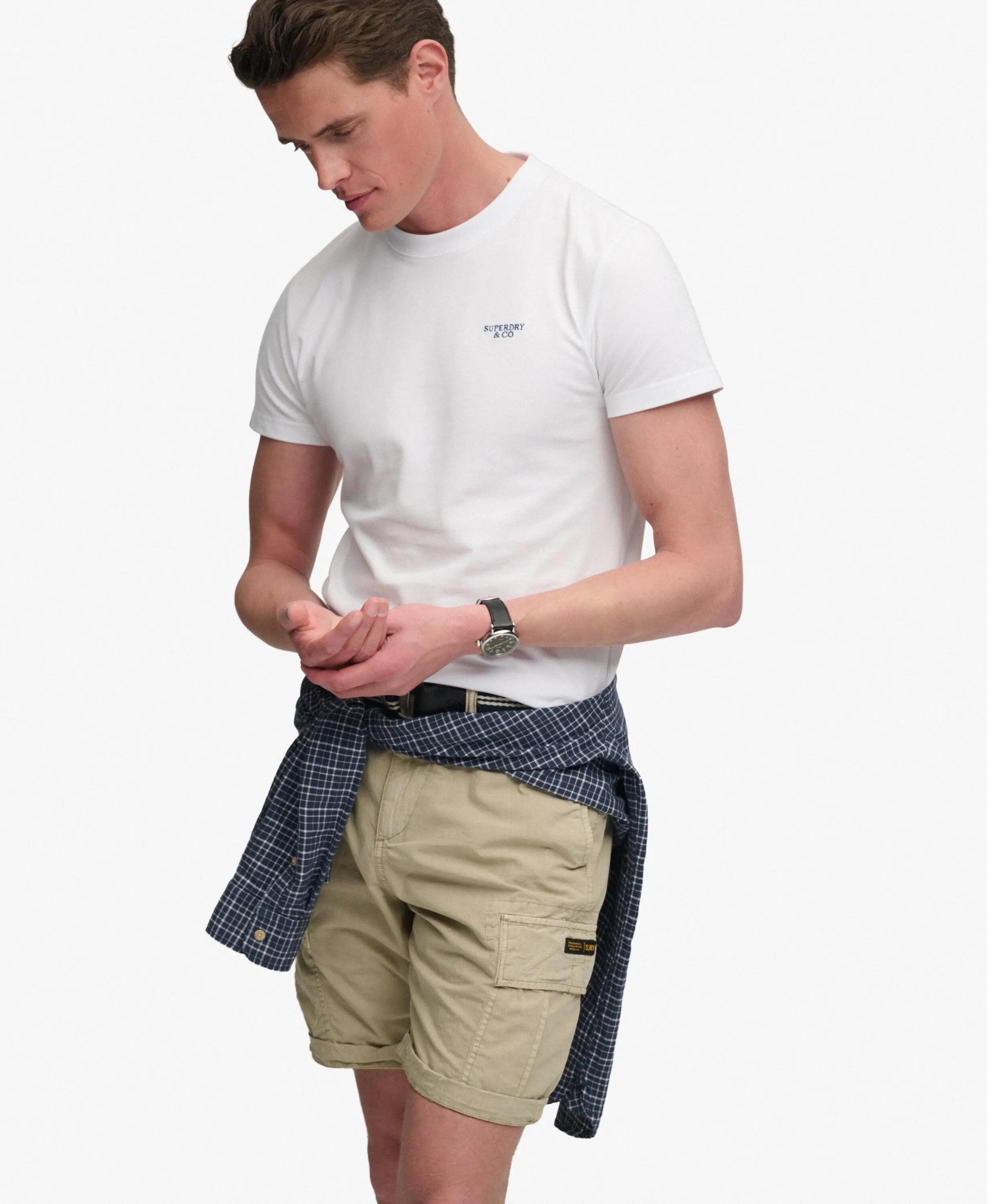 superdry Ripstop Light Cargo Shorts — 100% cotone Beige chiaro 2/7