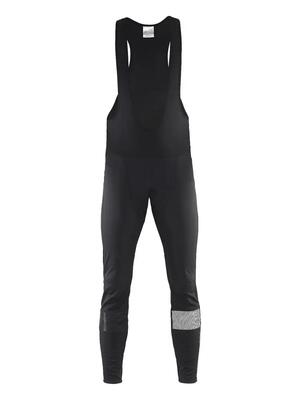 Craft verve glow bib tights m – warme bib met wind‑/waterdichte voorkant