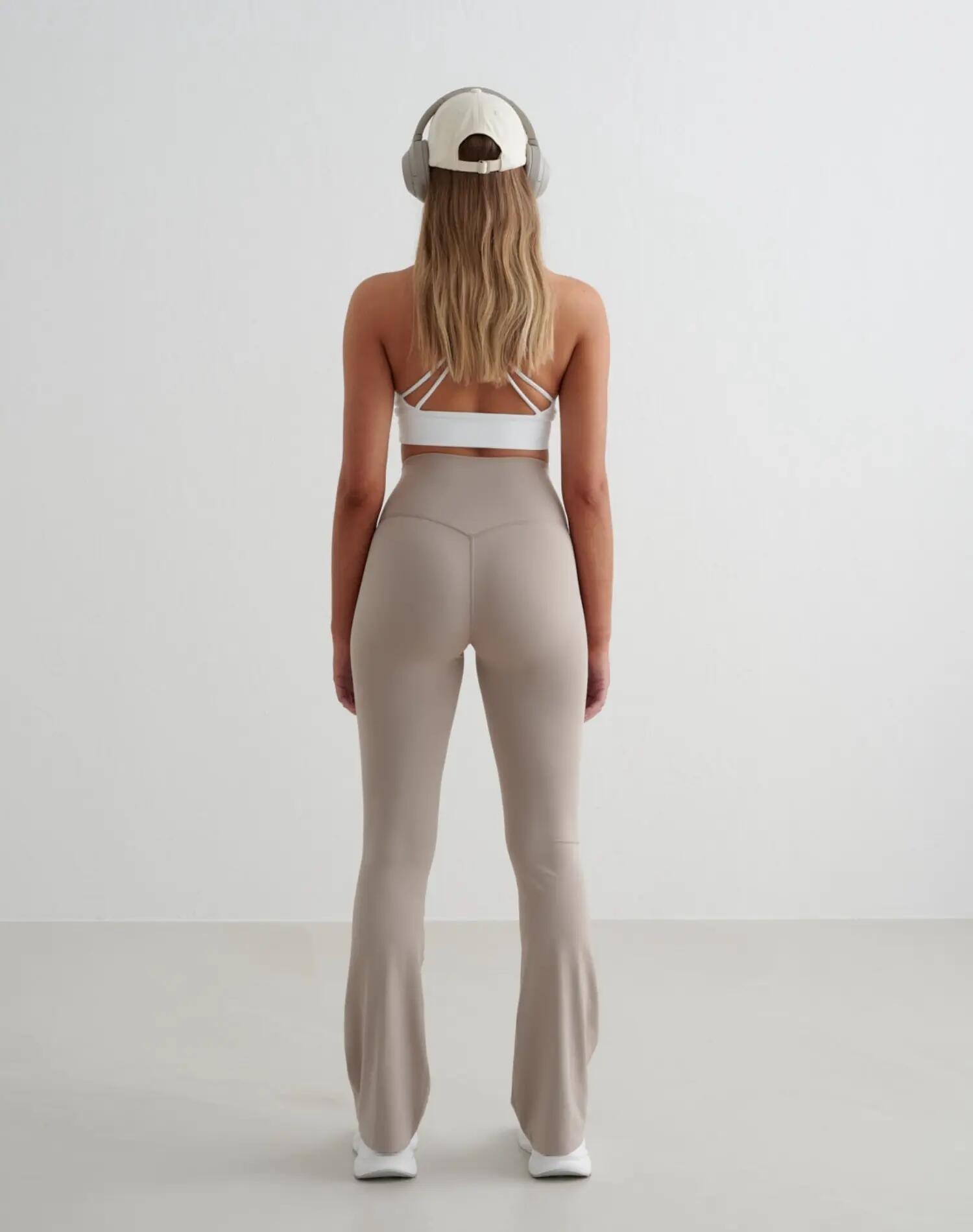 Femme Legging Évasé Taille Haute Grande Longueur Sense Beige 2/4