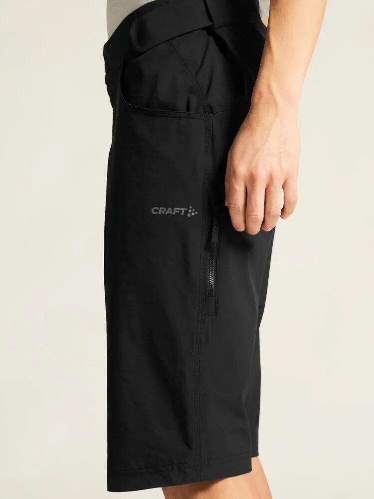 craft Everyday XT Shorts M – calções MTB pretos, tecido elástico e ventilado 7/7