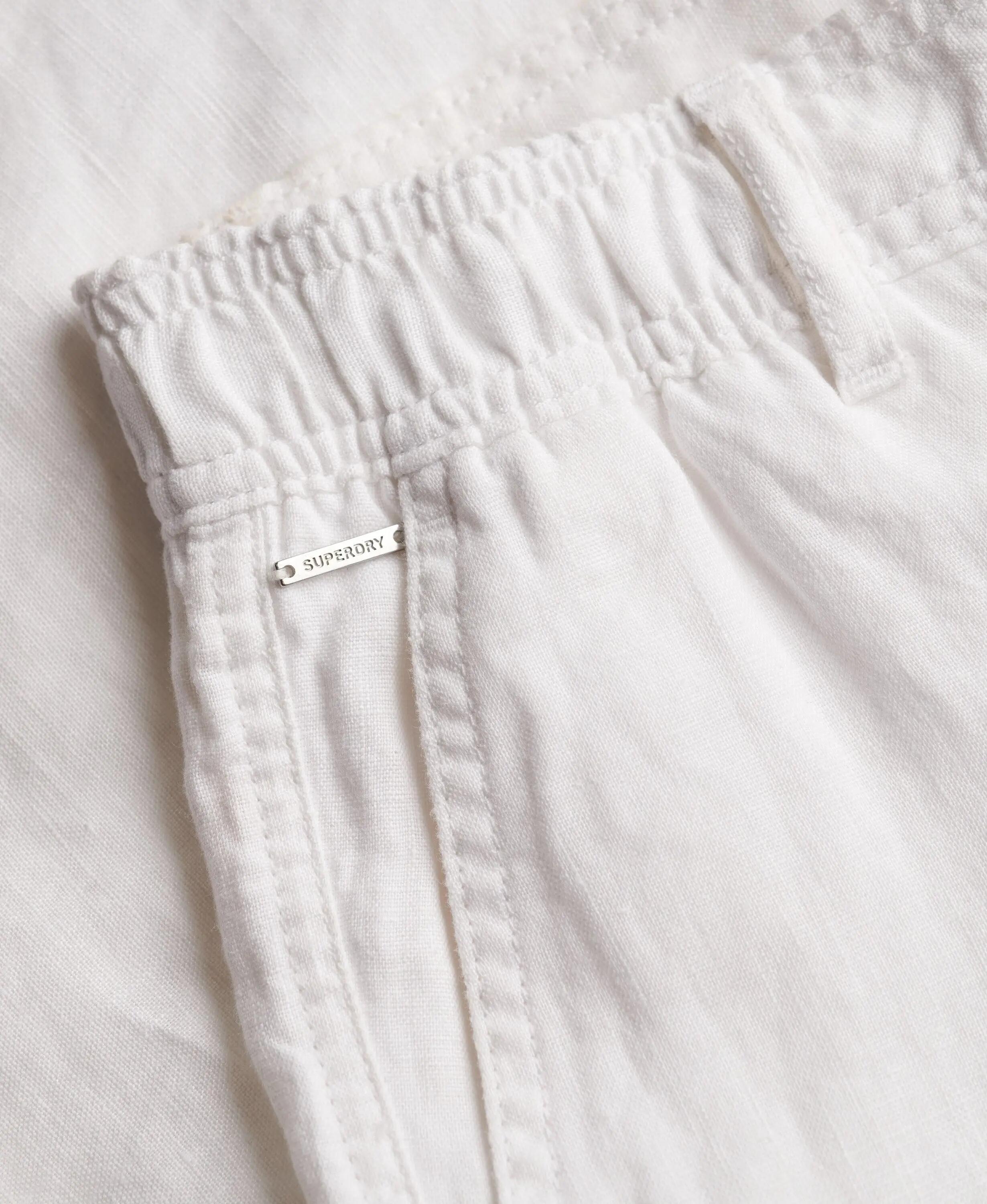 superdry Mid Rise Linen Shorts - 100% Linnen, Straight Fit 7/7
