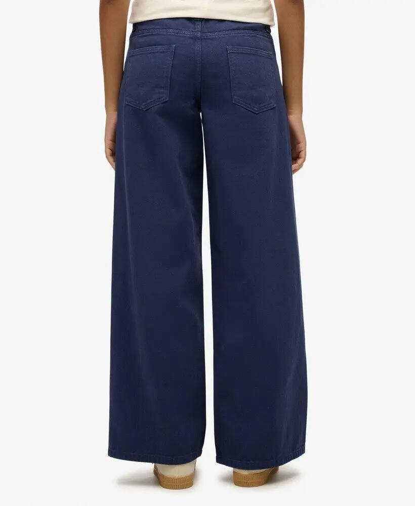 superdry Mid Rise Baggy Pants – corte largo e amplo, 100% algodão 4/7