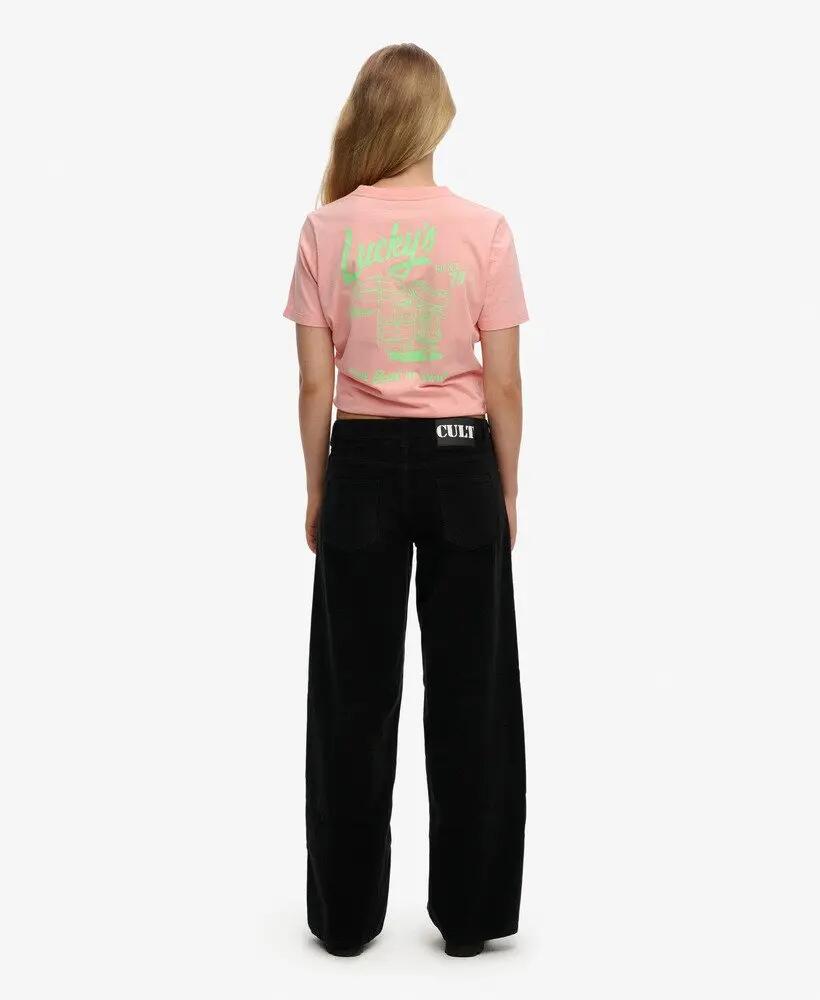 superdry Pantalon Mid Waist Baggy Mini en velours côtelé – taille mi-haute 6/6