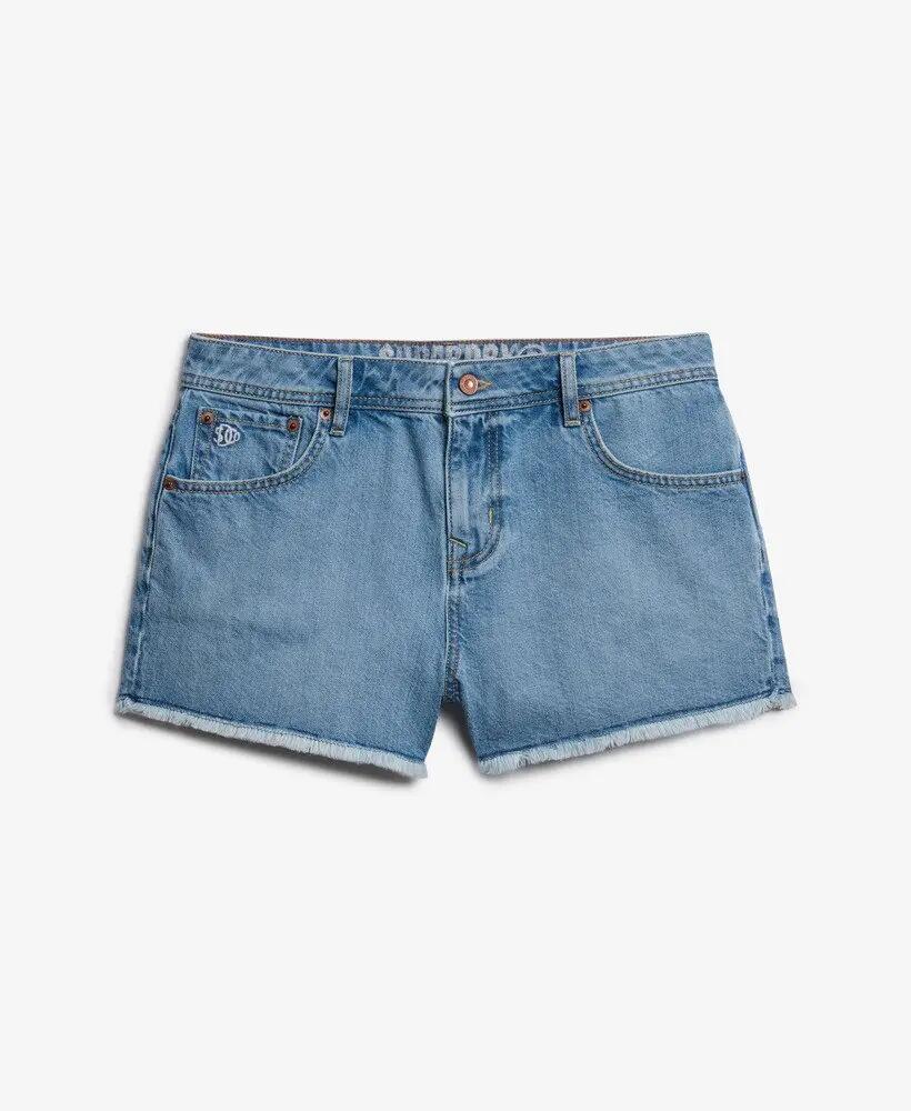 superdry Mid Rise Denim Hot Short 7/7