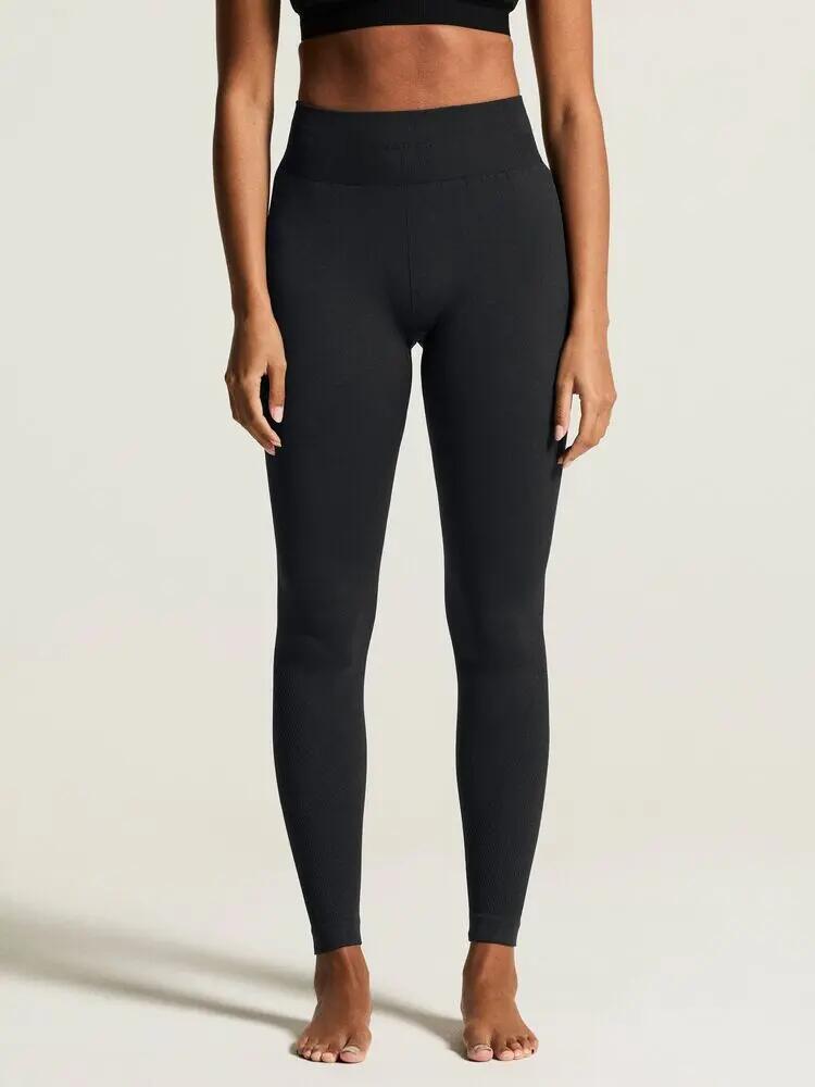 craft Warm Comfort Pant W – Pantaloni termici neri, vestibilità aderente 6/7
