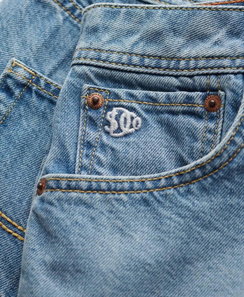 superdry Mid Rise Denim Hot Short 6/7