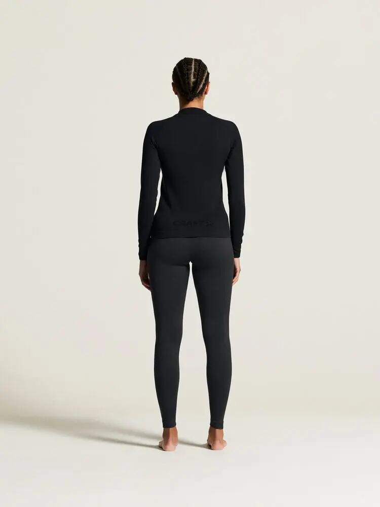 craft Warm Comfort Pant W – Pantaloni termici neri, vestibilità aderente 5/7