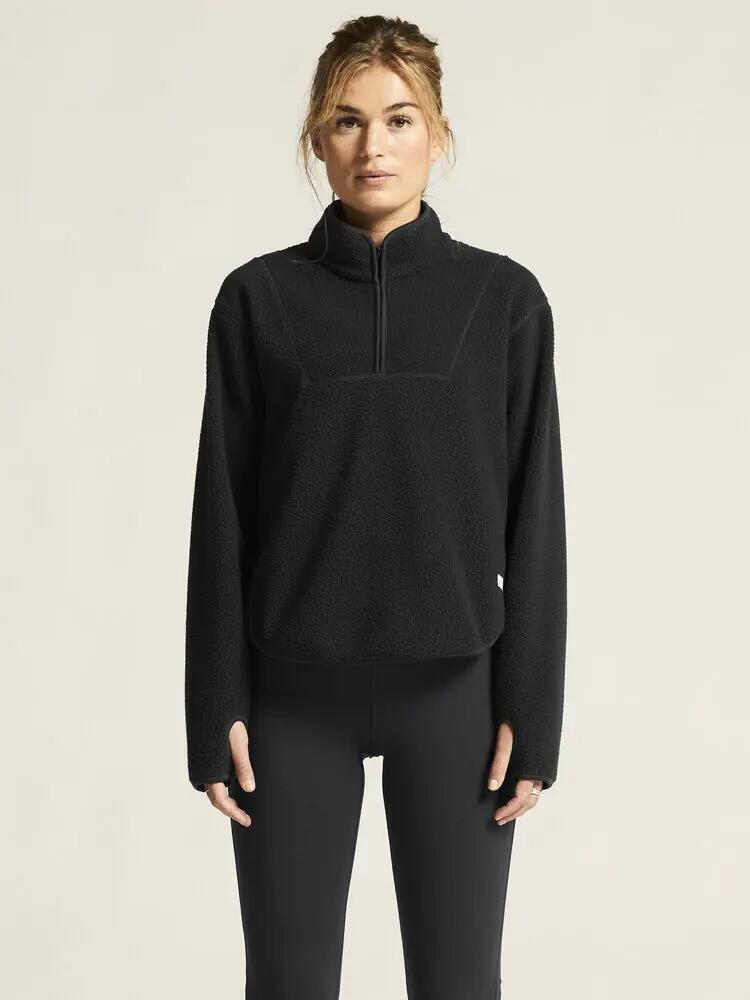 craft Join Pile Fleece HZ W – Polar preto em poliéster reciclado, corte relaxed 5/7