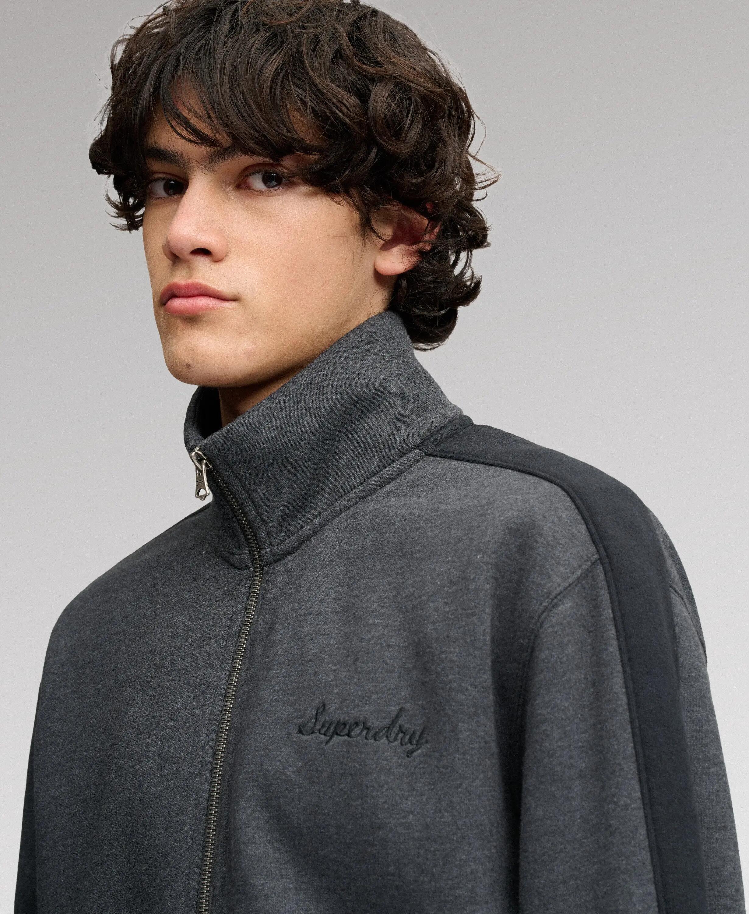 superdry Satin Applique Track Top — aplicação bordada nas costas 4/7