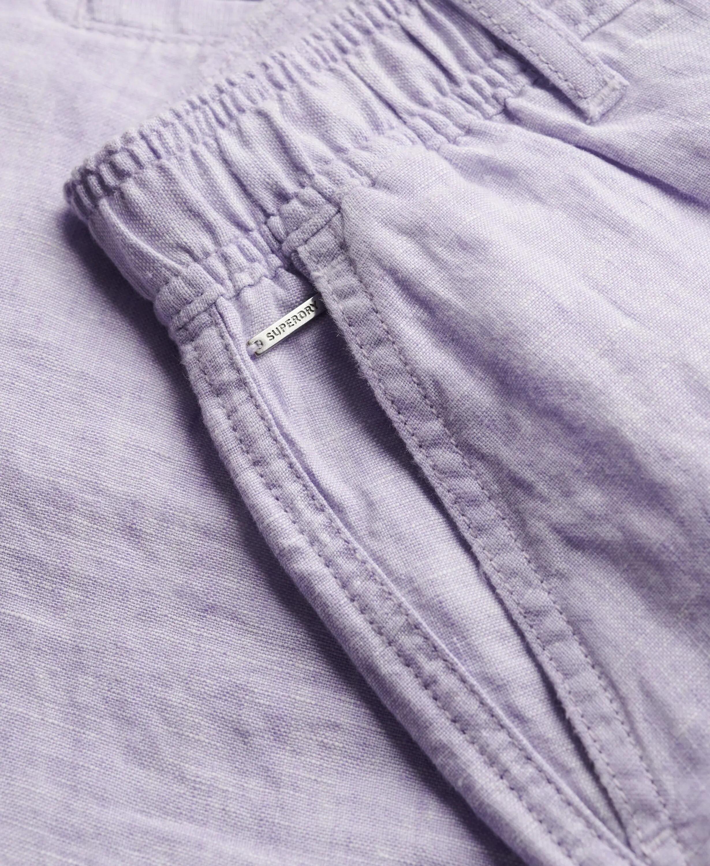 superdry Mid Rise Linen Shorts – 100% lino, vestibilità dritta 7/7