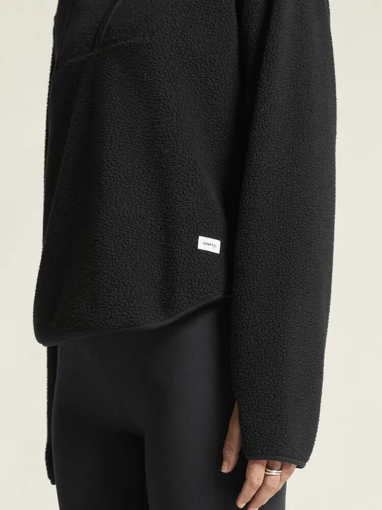 craft Join Pile Fleece HZ W – Polar preto em poliéster reciclado, corte relaxed 3/7
