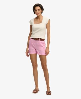 Superdry mid rise linen shorts – 100% linnen, straight fit