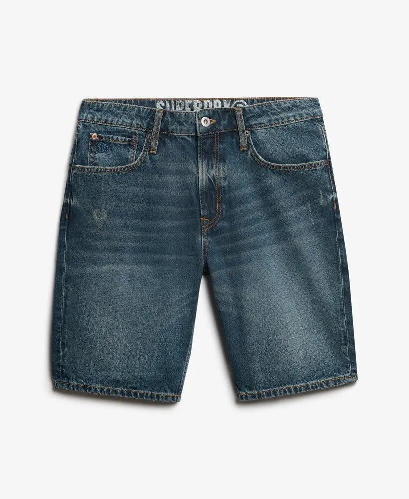 superdry Vintage Straight Shorts em Viper Vintage Indigo 7/7