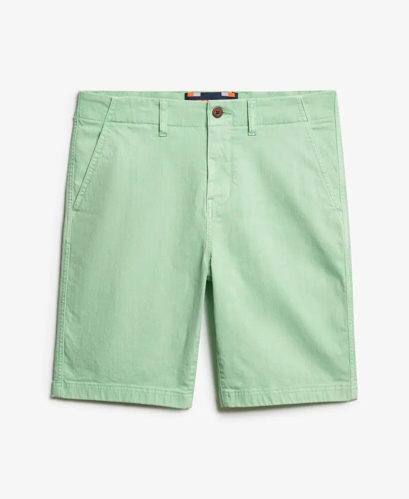 superdry Vintage International Chino Shorts slim fit algodão Washed Green 7/7