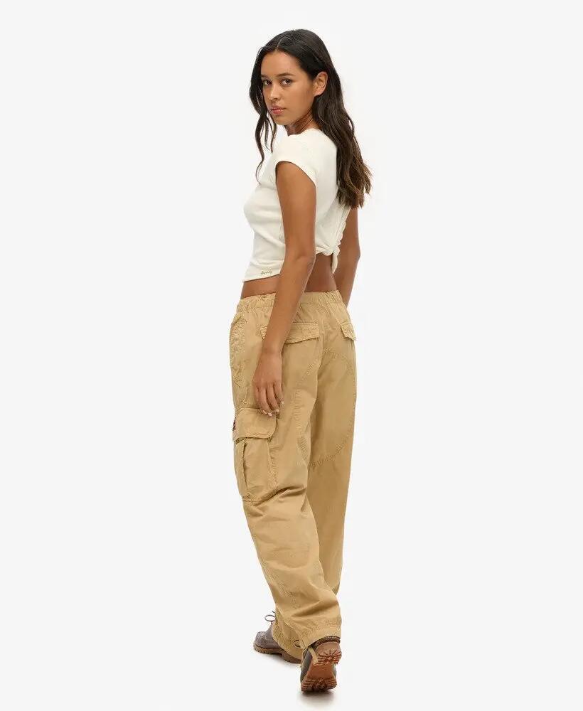 superdry Baggy Parachute Pant feminino — 100% algodão, corte amplo 5/5
