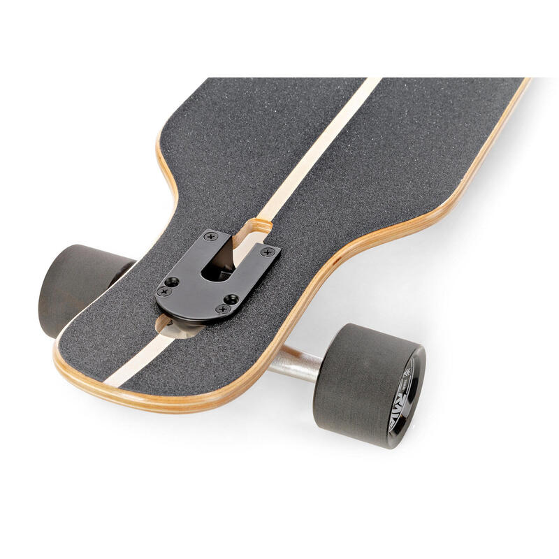 Longboard Solid Zwart/Hout