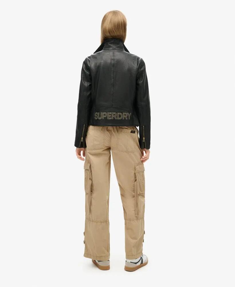 superdry Calças cargo vintage cintura baixa algodão 100% — Corte largo 3/3