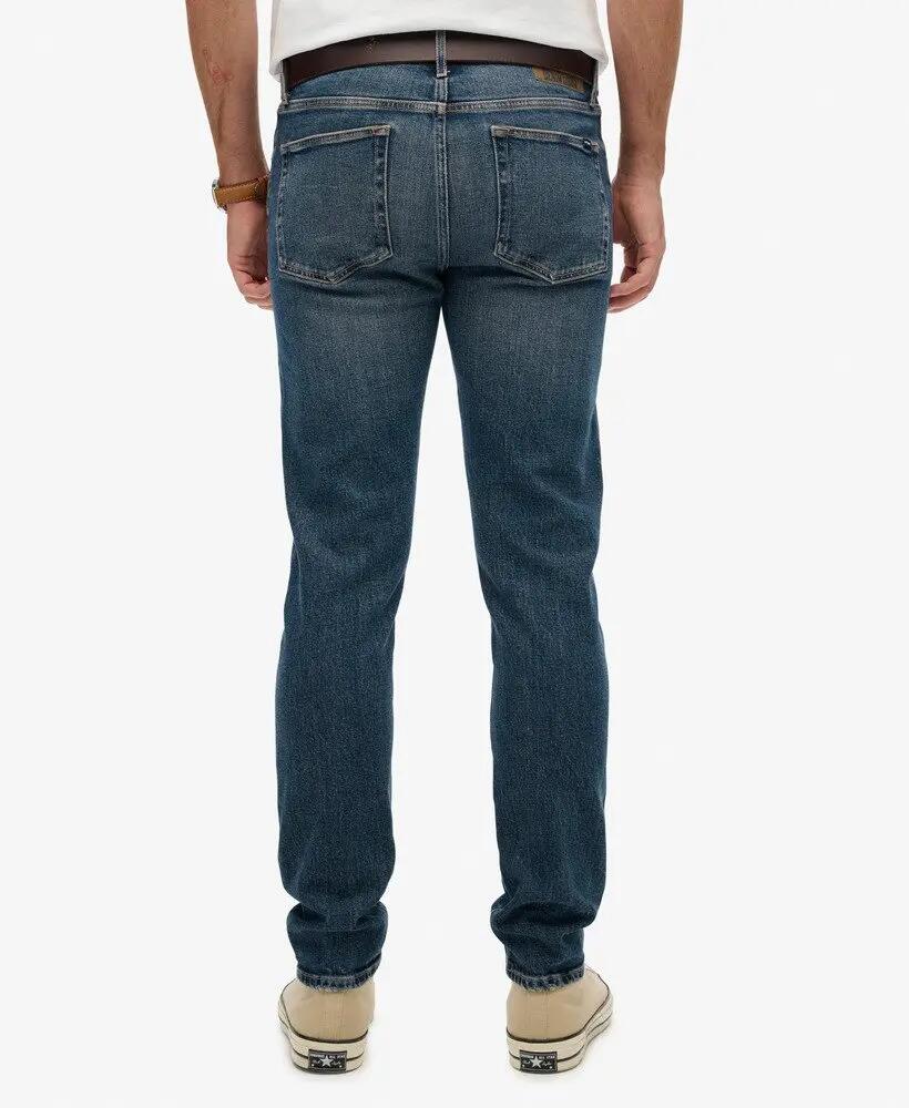 superdry Jeansy Slim Vintage z Bawełny Organicznej – Storm Blue 6/6