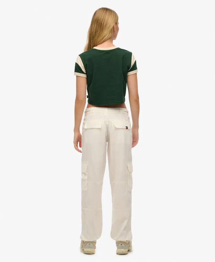 superdry Lekko Cargo Spodnie Plażowe - OFF WHITE 5/5