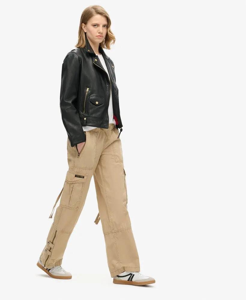 superdry Calças cargo vintage cintura baixa algodão 100% — Corte largo 2/3