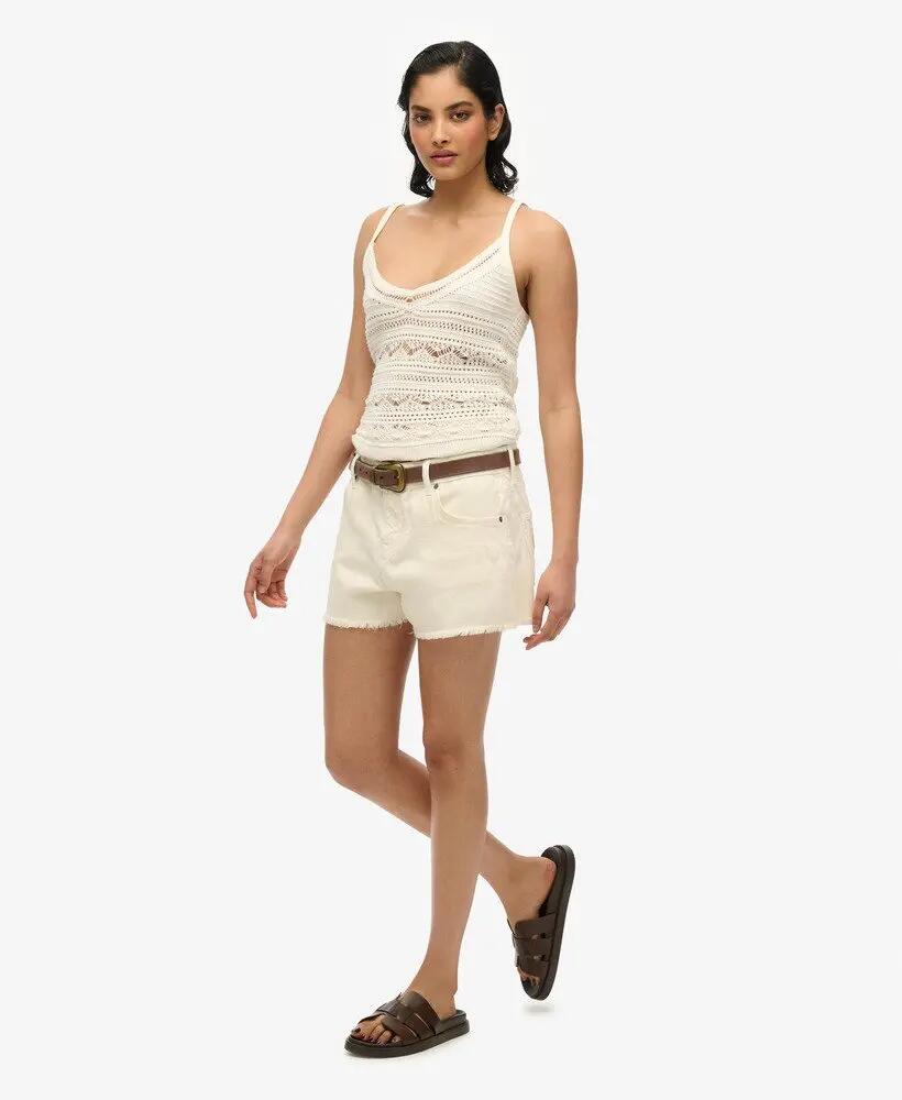 superdry Short Mid Rise Denim em algodão biológico 5/7